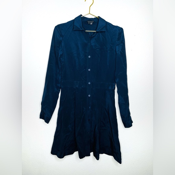 Theory Navy Blue Shirt Dress - Picture 3 of 8